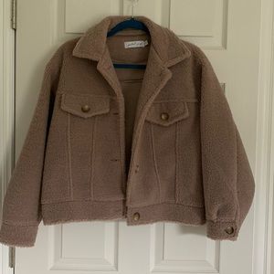 Cropped Sherpa coat. Heavy and warm! Worn only once
